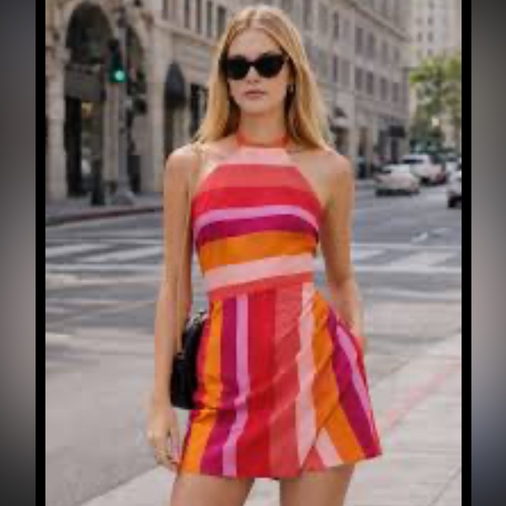 Express Multicolor Striped Jumpsuit/Romper